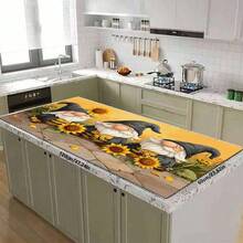 1 Peça Tapete de Secagem de Louça com Padrão de Anão, Abelha, Girassol, Almofada para Máquina de Café, Tapete de Drenagem de Bancada de Cozinha Altamente Absorvente, Multiuso, Presente para Casa, Decoração de Mesa - XYLSD-436 - Visão 8