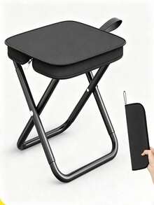 Portable Folding Stool, Lightweight Foldable Outdoor Camping Fishing Stool, Suitable For High-Speed Rail Queuing, Home Shoe Changing, Art Students, Sturdy, Multiple Colors Available, Easy To Carry And Store, Outdoor Essential Equipment - Multicolor - View 1