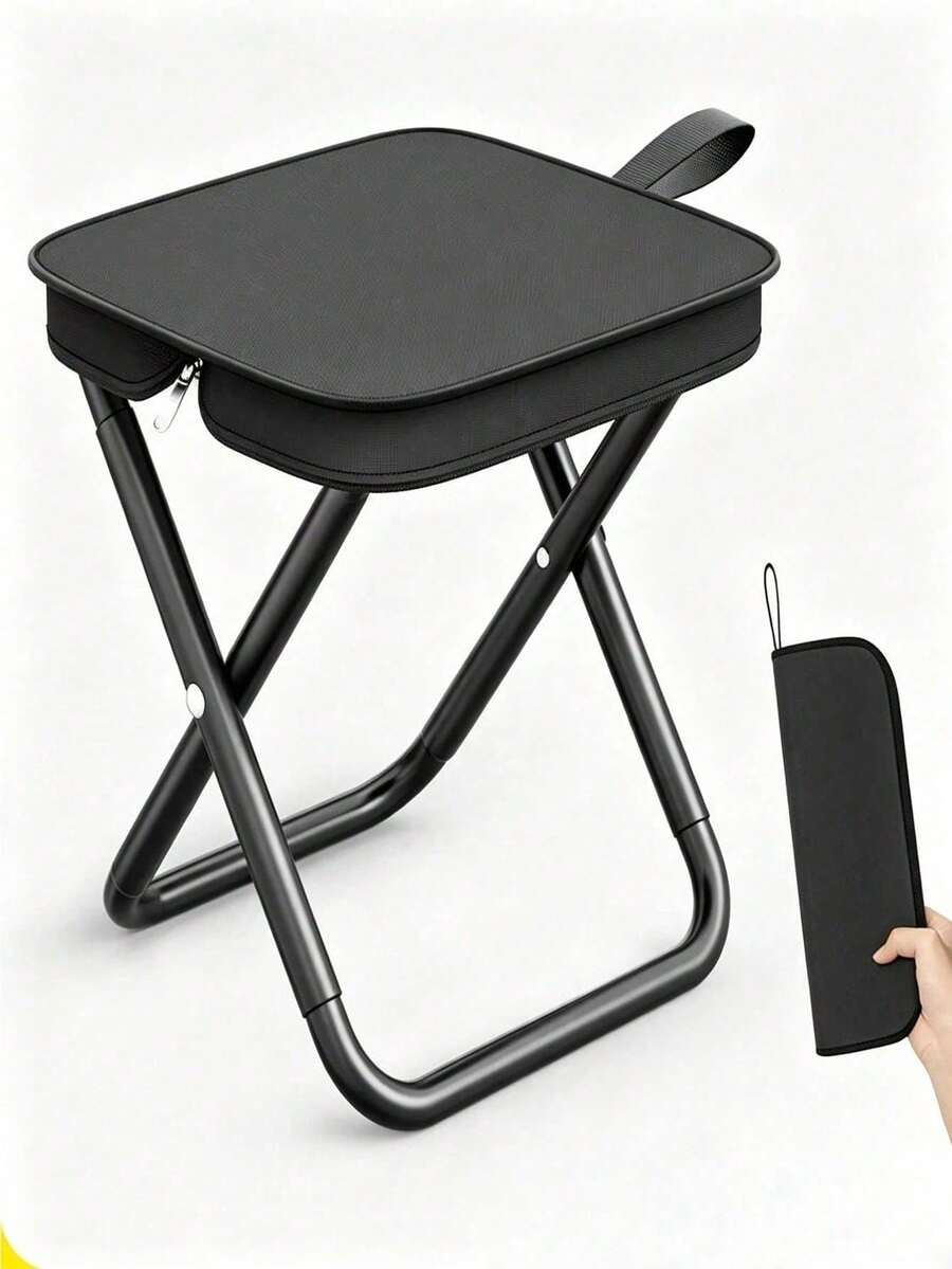 Portable Folding Stool, Lightweight Foldable Outdoor Camping Fishing Stool, Suitable For High-Speed Rail Queuing, Home Shoe Changing, Art Students, Sturdy, Multiple Colors Available, Easy To Carry And Store, Outdoor Essential Equipment - Multicolor - View 1