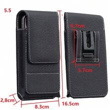 Suitable For 5.0", 5.5", 6.3", 7.0" Smartphone Waist Bag Sizes - Black - View 10