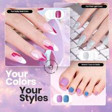 Beetles 12 Colors Colorful Canvas Nail Polish Set, Quick Dry Air Dry Glitter Fingernail Polish, Multi Shades DIY Spring Nail Art Women Gift - 12 Colors Whimsical Wonderland - 查看 4