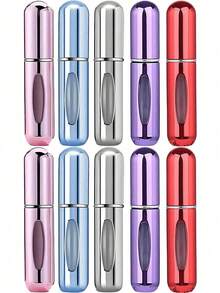 1/4/5/10Pcs 5ml Refillable Perfume Atomizer Bottle, Mini Portable Spray Container For Fragrance Travel Refill, Multicolor Empty Perfume Bottle, Compact Toiletry Accessory For Travel Essentials, Summer Vacation, Weekend Trips And Holiday Gift - Multicolor - View 37