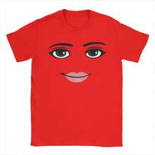 Round Neck Short Sleeve Clothing Summer Novelty Harajuku Streetwear Robot Robloxs Woman Face Game Tshirt Aesthetic Clothes - H10256-白色 - 查看 10