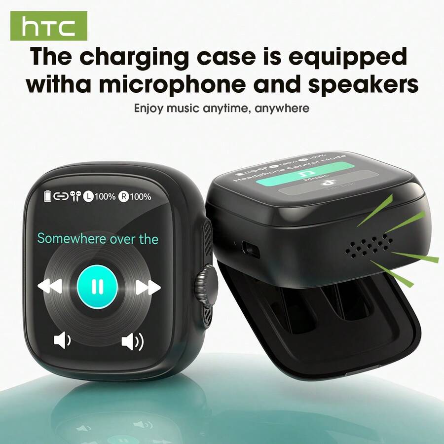 HTC NE72, TWS In-Ear Earbuds, Bluetooth Speaker 2in1 Bluetooth Earphones, Comes With 150 Languages Translation Function, High Fidelity Sound Quality, Suitable For Daily Use, Work, Study, Travel, Perfect Birthday Gift! - View 1
