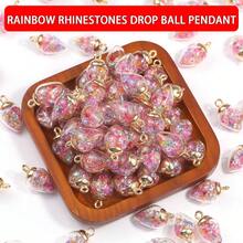 10/20pcs Water Drop Shaped Pure Glass Ball Pendant, For DIY Handmade Hanging Decor, Bracelet, Earring Jewelry Making Accessories - Glass Ball Pendant - View 3