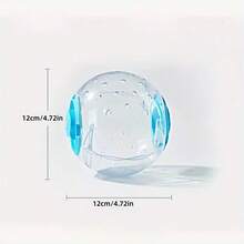 1pc 4.7/6.29 Inch Transparent Breathable Hamster Running Ball, Quiet Non-Slip Rolling Exercise Toy For Hamsters & Golden Bears, Stress Relief Interactive Small Pet Supplies, Outdoor Workout, Easy To Clean, Boost Pet Activity & Health - Multicolor - View 3