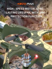 K500 Foam Toy Remote Control Airplane Model, Features 360° Stunt Flip And Hover Functions | Altitude Hold System | LED Lights Suitable For Beginners | USB Rechargeable Remote Control Airplane, Boys Toys Girls Toys Boys Gifts Girls Gifts Remote Control Airplane - Multicolor - View 4