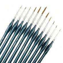 11件組精細細節微型刷組 - 三角形手柄設計 - 適用於壓克力繪畫、微型模型製作 - 高品質精準刷毛，藝術家與愛好者的理想選擇 - 彩色 - 查看 14
