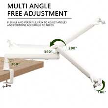 White Foldable Microphone Stand, Multifunctional Adjustable Metal Desktop Suspension Boom Mic Stand For Live Streaming - one-size - View 4