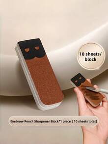 20pcs Portable Eyebrow Pencil Sharpening Paper, Fine Grit Texture, Quickly Trim Eyebrow Pencil Tips, Essential Makeup Bag Tool. Tear-Off Eyebrow Pencil Grinding Paper, Sandpaper Sharpener, Fine Sandpaper Polishing Tool Suitable For Eyebrow Pencils - Multicolor - View 4