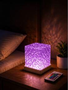 16色旋轉水波火焰投影LED燈,USB供電浪漫冰火床頭夜燈,營造舒適睡眠氛圍,藝術居家裝飾,精美節日婚禮派對裝飾,適合女性與情侶的實用生日禮物,日常室內裝飾照明 - 16color - 查看 11