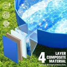 1 Set Foldable Dog Swimming Pool, Hard Plastic Pet Swimming Pool, Anti-Slip Portable Children's Swimming Pool, Foldable Large Dog Bathtub - Multiple Styles - View 11