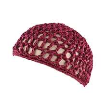 1pc Women's Breathable Crochet Sleeping Cap, Soft Elastic Hair Net Cap For Long Curly Hair, Comfortable Night Hair Care Cap For Home And Salon Use - Multicolor - View 28