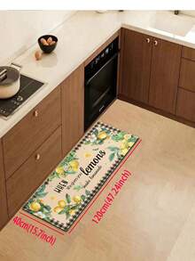 1/2 piezas Juego de Alfombrillas de Cocina con Patrón de Limón, Alfombra y Tapete de Cocina, Antideslizante Lavable, Alfombra Pasillera Estilo Bohemio Granja, Respaldo de Goma, Accesorios de Decoración de Cocina - Multicolor - Ver 15