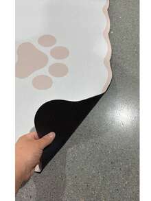 1 Set Pet Placemat, Shell Shaped Dog Food Mat, Cat Feeding Mat, Absorbent Pad, Suitable For Food And Water Bowls, Elegant And Beautiful Shell Pet Placemat For Dogs, Cats, Puppies - Beige - View 10