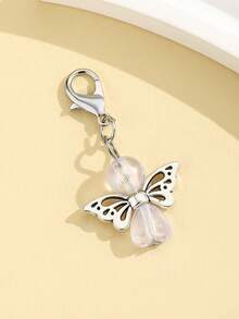 1pc DIY Colorful Beaded Angel Pendant, Heart-Shaped Beads Cute Angel Keychain, Creative Gift For Lover, Friend, Girlfriend, Holiday, Festival, Mobile Phone, Car Accessories, Keychain, Small Gift For Events - Multicolor - View 7
