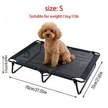 Foldable Pet Bed Mat, Breathable Mesh Pet Bed With Metal Frame, Suitable For Portable Dog And Cat Bed Indoor And Outdoor Use, Bite-Resistant Washable Pet Bed Mat, Suitable For Small And Medium Dogs, Outdoor Camping Pet Supplies, Beach And Home Dog Bed, Perfect For Summer Heat Dissipation, All Season Use - Multicolor - View 14