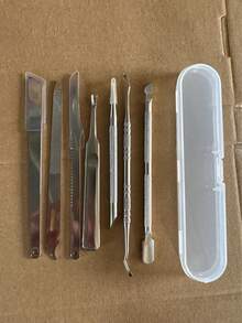 7pcs Stainless Steel Pedicure Tool Set, Ingrown Nail & Callus Removal Tools, Durable Rust-Resistant Stainless Steel Construction - Multicolor - View 11