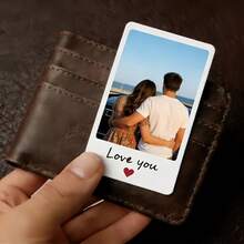1/2pcs Customized Wallet Card, Couple Photo Card, Personalized Wallet Insert Card, Perfect Gift For Husband, Boyfriend Or Partner, Birthday Gift, Father's Day Gift - Multicolor - View 6