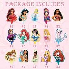 Princess Theme Cake Decoration Set, Includes Castle Birthday Toppers And Cartoon Cupcake Toppers, Girl Party Banner, Spiral Hanging Decorations - Multicolor - View 12