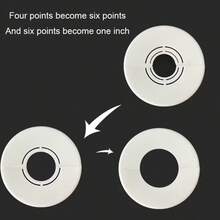 2pcs Cuttable Wall Split Flange, Suitable For 0.78/0.98/1.25 Inch (20/25/32mm) OD Pipes, ABS Embedded Decorative Cover Plate, Round Water Pipe/Faucet Pipe Cover - C - View 7