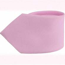 Kit 5 Gravatas Sociais Cinza Claro Padrinhos Noivos Casamento Eventos Congressos - Rosa Bebê - Visão 4