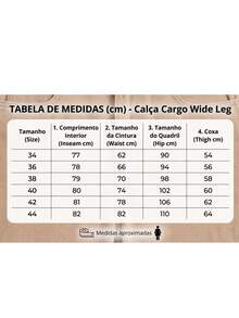 Calça wide leg jeans  pantalona feminina - grafite - Visão 4