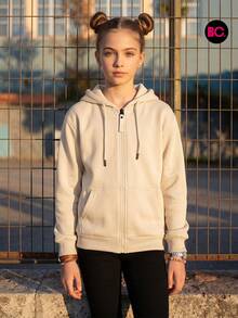 Little Big City Girl's Hood Sweatshirt In Various Colors, Sport, - 香檳色 - 查看 2