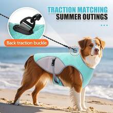 Dog Cooling Vest With Ice Packs, Summer Pet Evaporative Cooling Vest, Adjustable Pet Cooling Shirt With D-Ring, Suitable For Large, Medium And Small Dogs - Multicolor - View 6