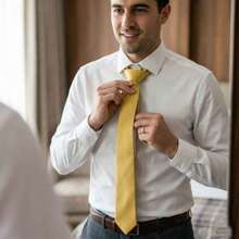 Set Of 5 Light Gray Formal Ties For Groomsmen, Weddings, Events, And Conferences - Amarillo - Ver 7