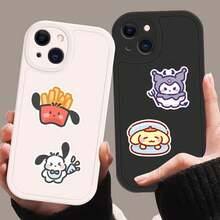 Sanrio Kuromi & Friends Cute Character Sticker Set, Colorful Decorative Stickers For Scrapbook, Journal, Laptop, Phone Case, Notebook & DIY Decor - Pink - View 5