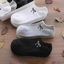 30/20/15/10/5/3/1雙女款隱形短襪，白色/灰色/黑色可愛襪子，適合秋冬與春夏，透氣網眼設計，吸濕排汗，柔軟光滑，適用於度假、運動、休閒、商務、日常穿著，可混搭配色 - 彩色 - 查看 1