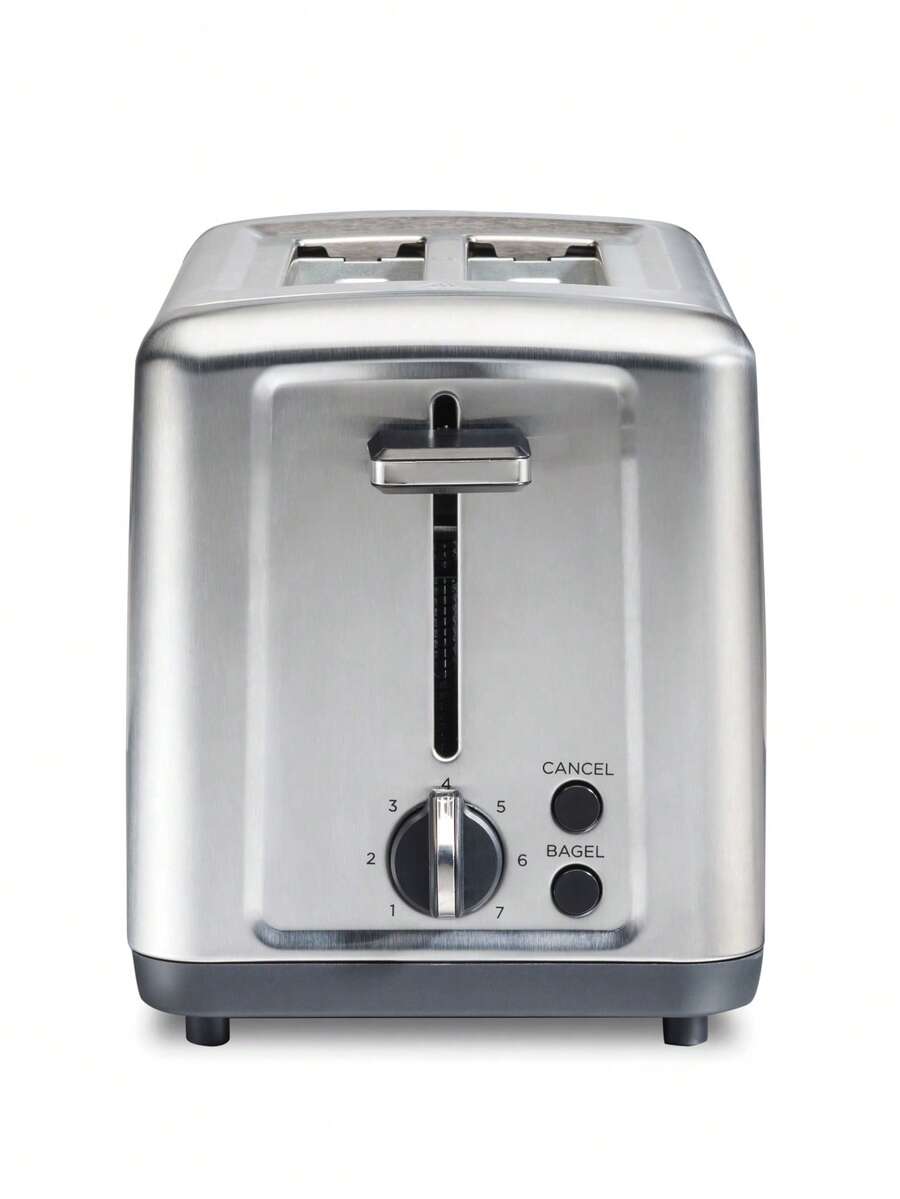 Tostador De Pan 2 Rebanadas Acero Inoxidable Hamilton Beach, ranuras extra anchas, Cuenta con 7 niveles de tostado. - Tipo de Enchufe A USA (110-127V) - Ver 1