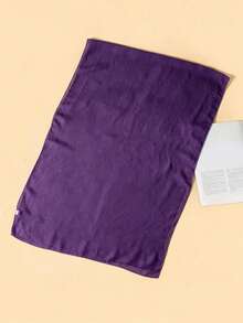 1pc Women's Lightweight Chiffon Solid Color Scarf, Versatile Shawl/Wrap, Breathable Casual Travel Accessory, All Season - Purple - View 3