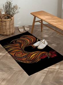 1/2 piezas Alfombra y Tapete de Cocina con Gallo, Alfombra de Cocina con Gallo de Granja, Tapete de Cocina con Pollo Negro para Fregadero, Decoración de Cocina Campestre - Multicolor - Ver 4