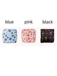 Large Capacity Cartoon Design Sanitary Pad Storage Bag, Portable Feminine Hygiene Product Organizer, Multifunctional Waterproof Storage Pouch For Sanitary Pads, Liners, Tampons And Other Women's Supplies,Storage Orangizer,Travel Essential - Multicolor - View 7