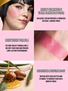 Misslyn 1pc You Glow Girl! Multi Stick,Cream Multi-Use Makeup Stick,Rich Pigmented Ultra Blendable Formula,Lightweight Seamless Finish Face & Cheek Color For Daily Wear,Party & Y2K Looks,Birthday Valentine's & New Year Gift - #11 - View 6