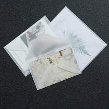 10/50pcs Blank Semi-Transparent Self-Sealing Envelopes, Suitable For Invitations, Postcards And Business Letters - Elegant European Style Gift Box Message Cards, High-Quality Paper, Multipurpose For Weddings, Office And Personal Use - Self-sealed Envelope - View 8