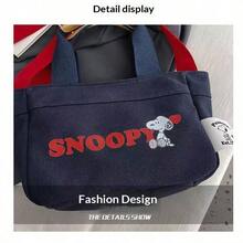 Snoopy Cartoon Leinwand Umhängetasche, Studenten Tragetasche, bedruckte Einkaufstasche - Übersicht 3