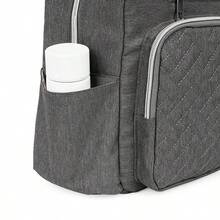 1pc Large Capacity Quilted Style Hand-Carry & Shoulder Carry Mommy Bag, Multifunctional Casual Bag - Multicolor - View 11