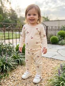 Young Girls Sweater Pants - Apricot - View 5