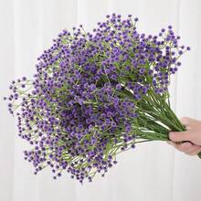 40/18/10pcs Artificial Baby's Breath, Suitable For Table Decoration, Valentine's Day, Mother's Day Gift, Wedding Bouquet And Party. Great Gift For Women, Also Suitable For Home, Bedroom, Bathroom And Garden Decoration, As Well As DIY Bouquet. - Purple - View 2