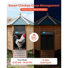 Automatic Chicken Coop Door, Battery Powered Chicken Coop Door With Timer & Manual Setting, Anti-Pinch Security, Durable Aluminum Alloy, Auto Chick Run Gate Opener With Waterproof Sealing, Black - Black - View 2