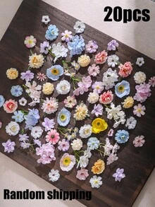 50入/100入人造雛菊花頭，合成迷你花朵，適用婚禮手工、居家客廳牆面桌面裝飾、派對生日禮物 - 彩色 - 查看 11