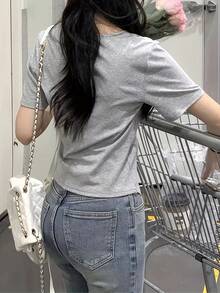 Women Tops - Grey - View 4