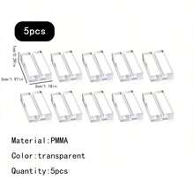 1-10pcs Wedding Acrylic Name Card Holders, Transparent Table Number Stands, Banquet Dinner Home Party Event Decoration Name Card Display Rack - A - View 7