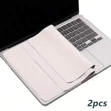 適用於 MacBook Air Pro 13/14/15/16 吋筆電螢幕鍵盤保護墊，防刮、防塵、防油超細纖維材質，有效防止鍵盤螢幕印痕 - 查看 1
