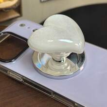 彩色闪光心形磁性手机支架，带磁性指环，适用于所有手机，可倾斜放置，也可作桌面支架使用。 - 彩色 - 查看 6