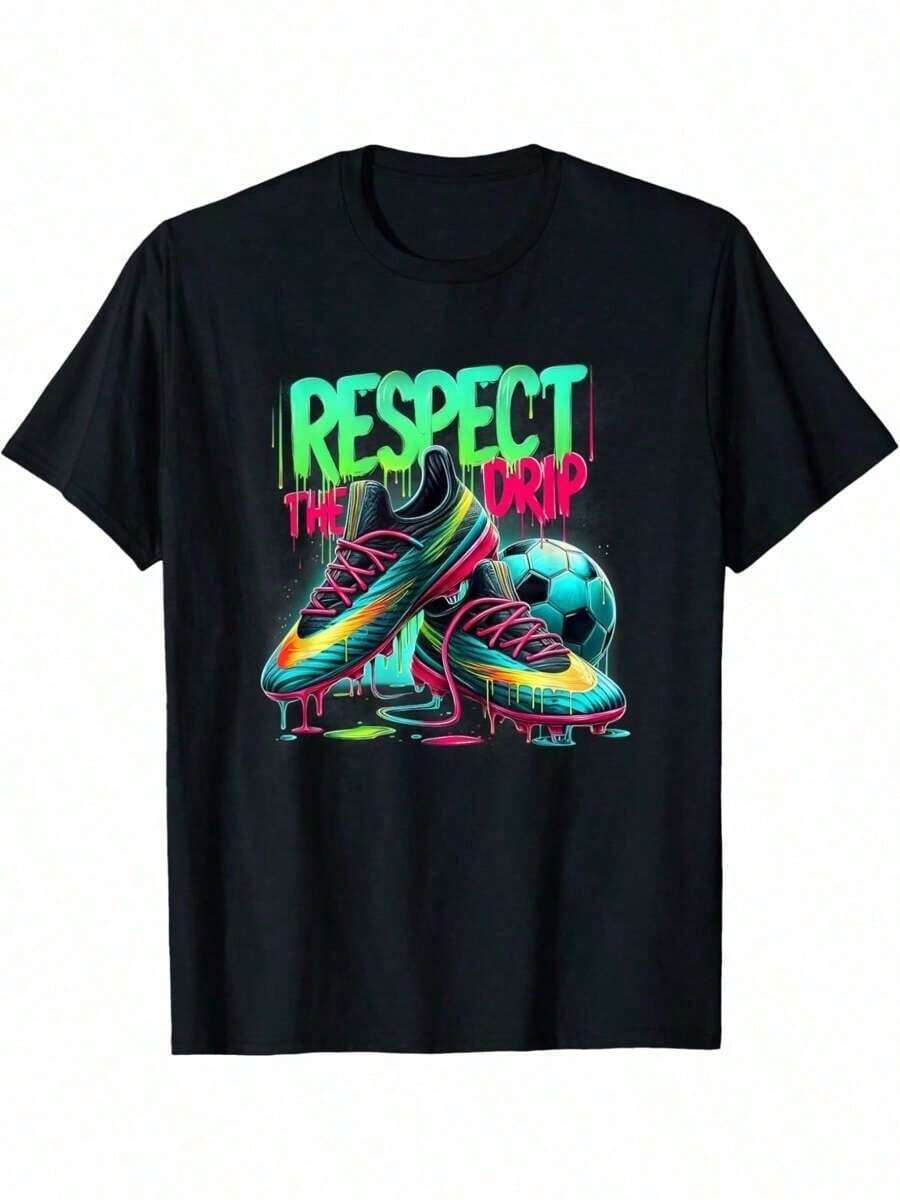 Respect The Drip Drip Football Shirt With Debrizgos - Hitam - View 1