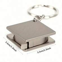 1pc Stainless Steel Retractable Ruler Keychain: The Perfect Measuring Tool Anytime, Anywhere! - A - View 11